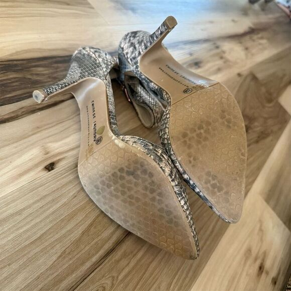 Chinese Laundry Women's Brown Snakeskin D'Orsay Heels Size 8M - Picture 4 of 7